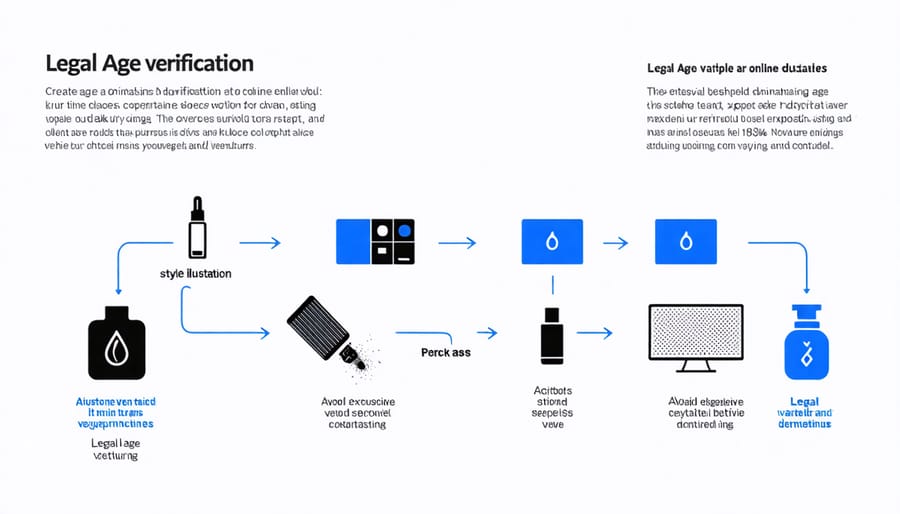 Infographic explaining age verification for online vape transactions