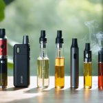 A collection of premium vape devices and e-liquids, highlighting quality and safety for online purchase.